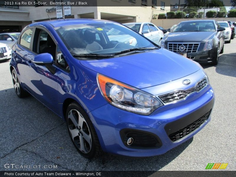 Electronic Blue / Black 2013 Kia Rio EX 5-Door