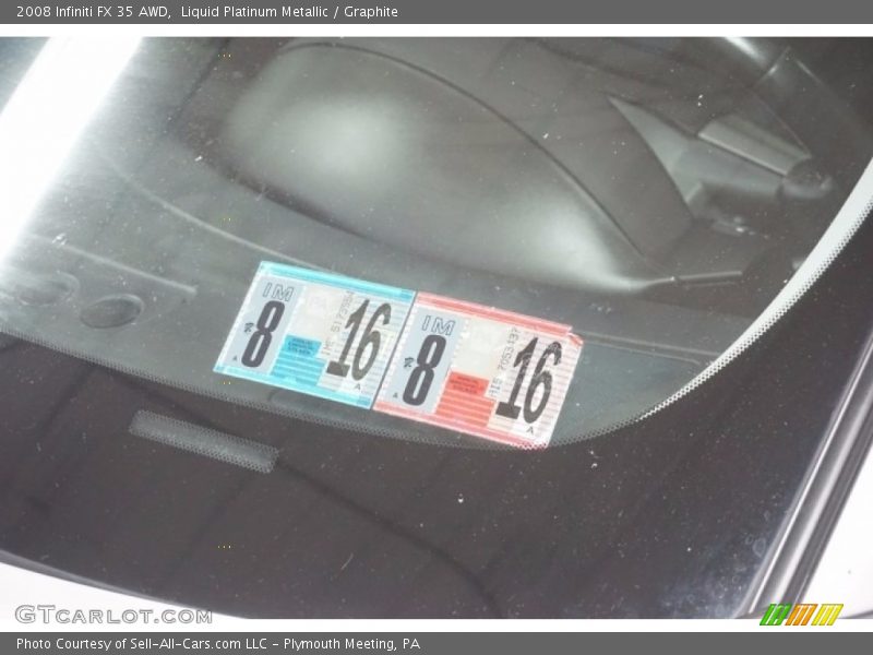 Liquid Platinum Metallic / Graphite 2008 Infiniti FX 35 AWD
