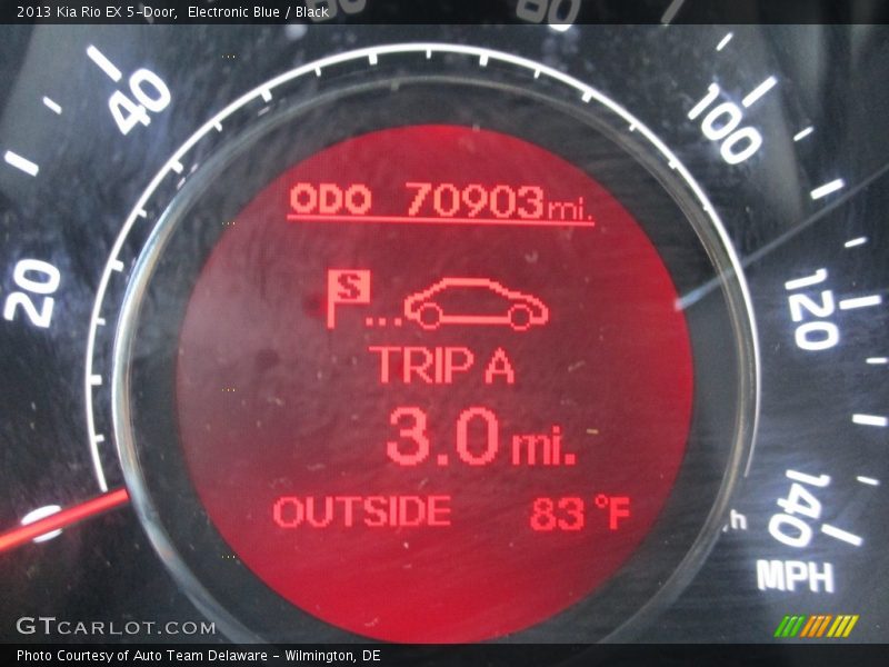 Electronic Blue / Black 2013 Kia Rio EX 5-Door