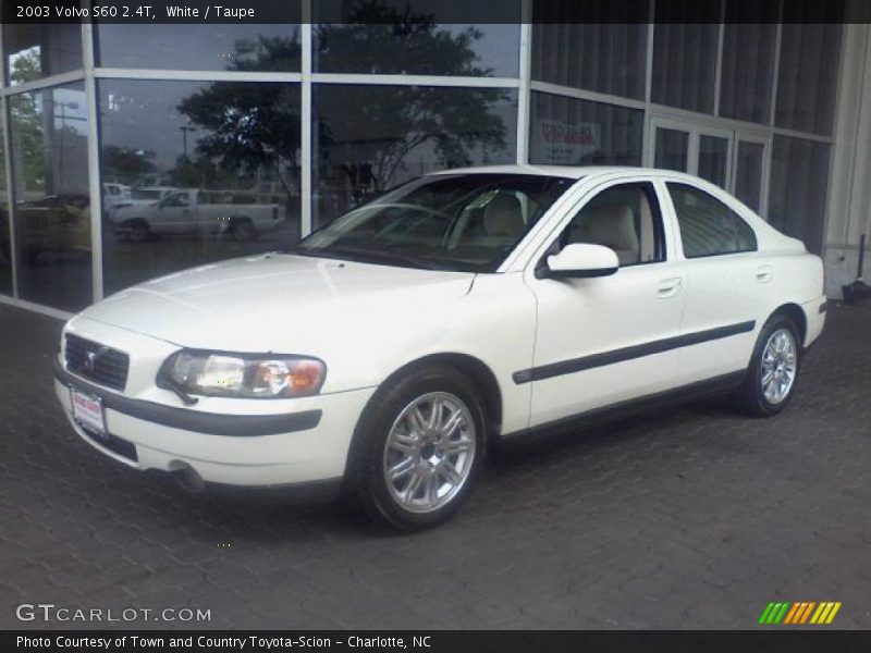 White / Taupe 2003 Volvo S60 2.4T