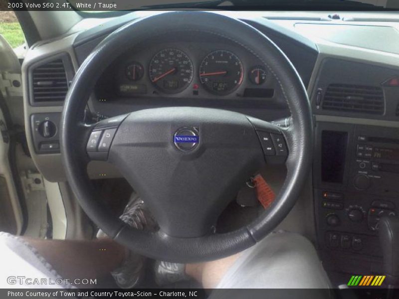 White / Taupe 2003 Volvo S60 2.4T