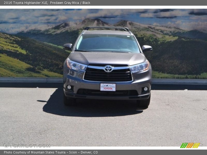 Predawn Gray Mica / Black 2016 Toyota Highlander XLE