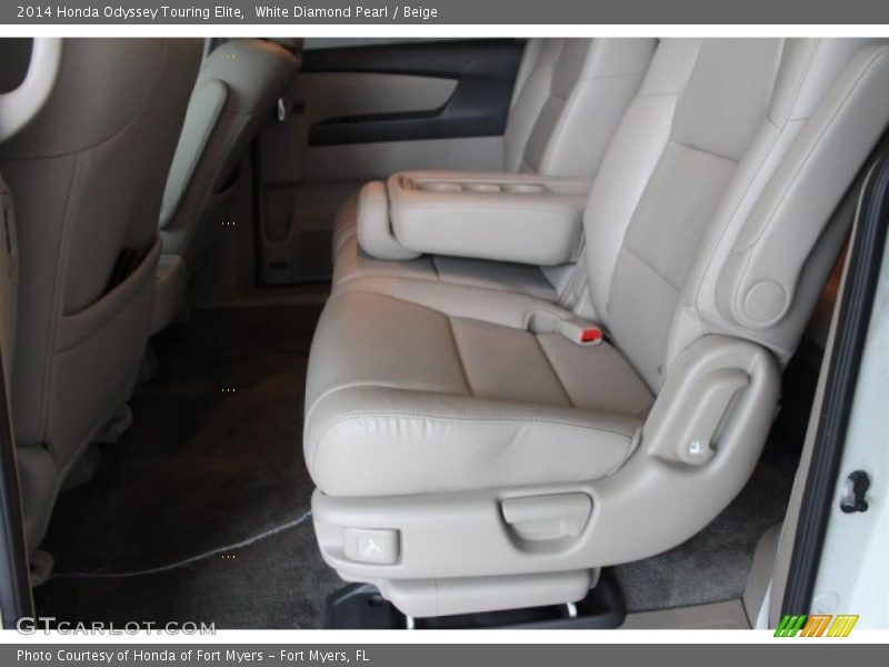 White Diamond Pearl / Beige 2014 Honda Odyssey Touring Elite