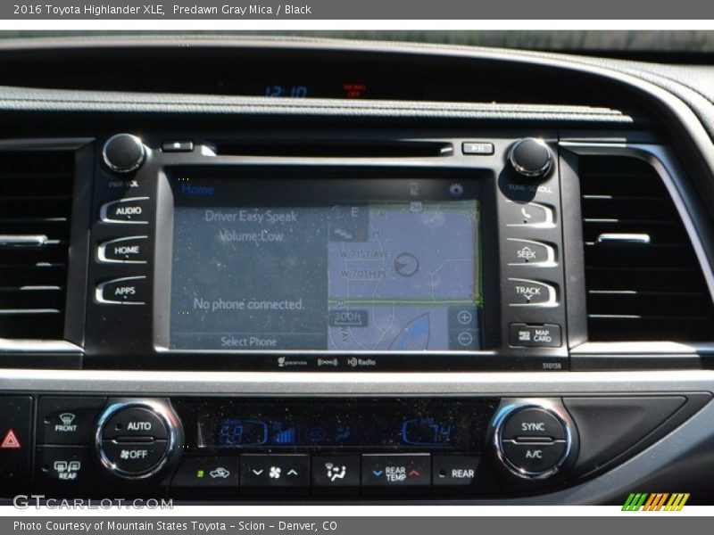 Predawn Gray Mica / Black 2016 Toyota Highlander XLE
