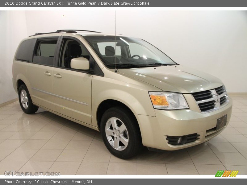 White Gold Pearl / Dark Slate Gray/Light Shale 2010 Dodge Grand Caravan SXT