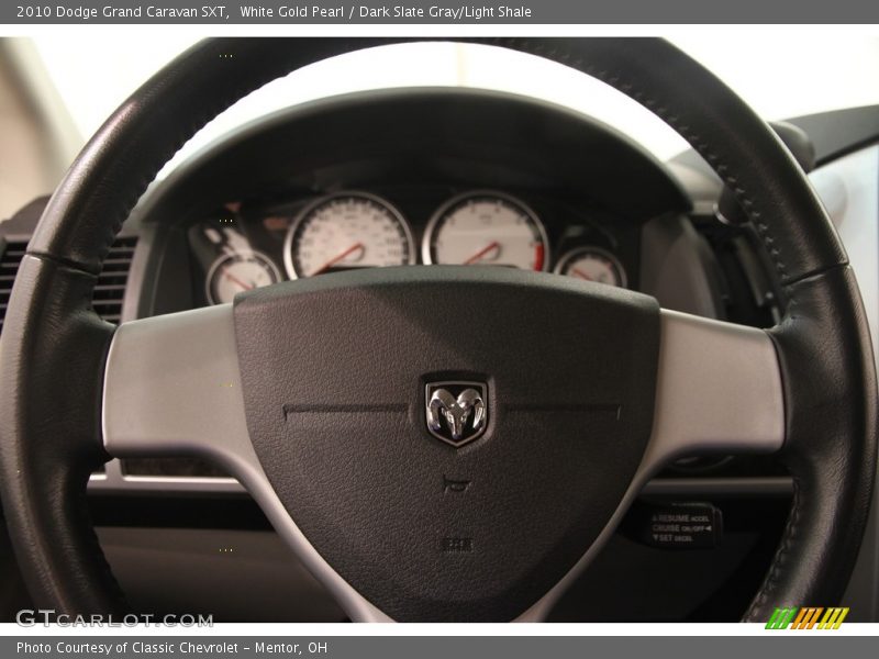 White Gold Pearl / Dark Slate Gray/Light Shale 2010 Dodge Grand Caravan SXT