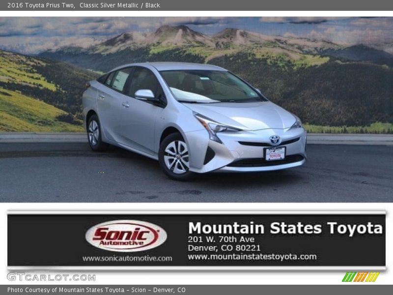 Classic Silver Metallic / Black 2016 Toyota Prius Two