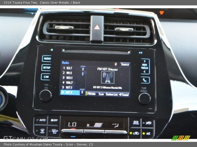 Classic Silver Metallic / Black 2016 Toyota Prius Two