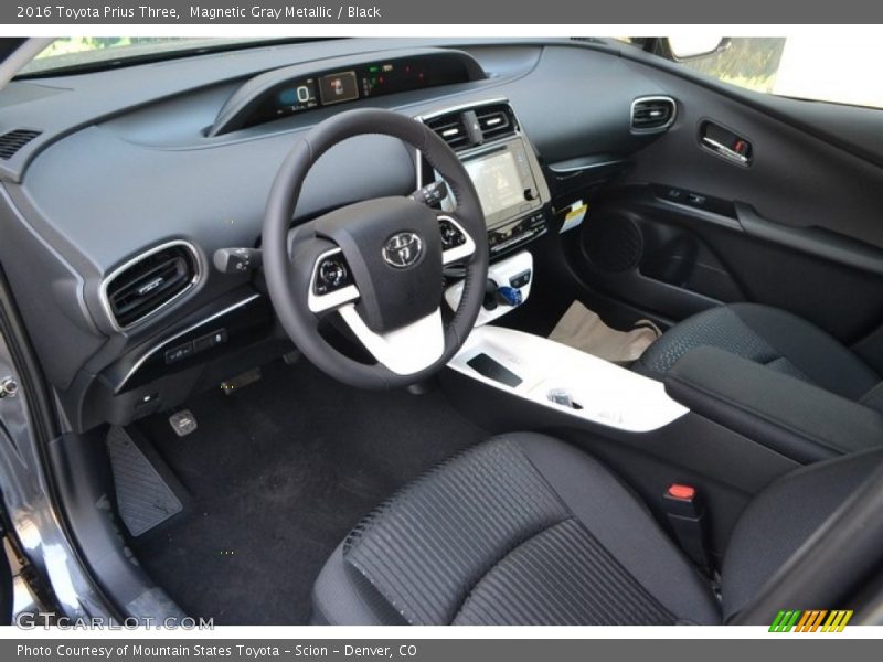 Magnetic Gray Metallic / Black 2016 Toyota Prius Three