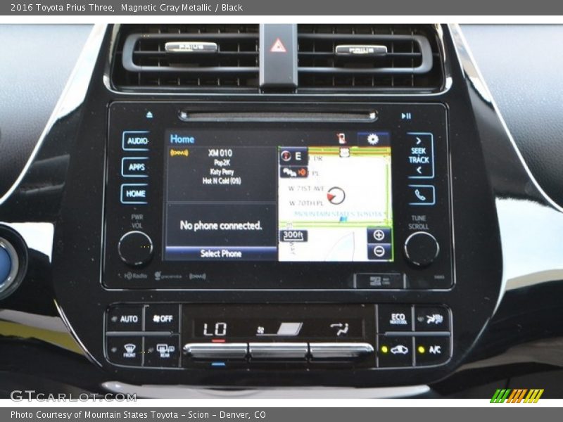 Magnetic Gray Metallic / Black 2016 Toyota Prius Three