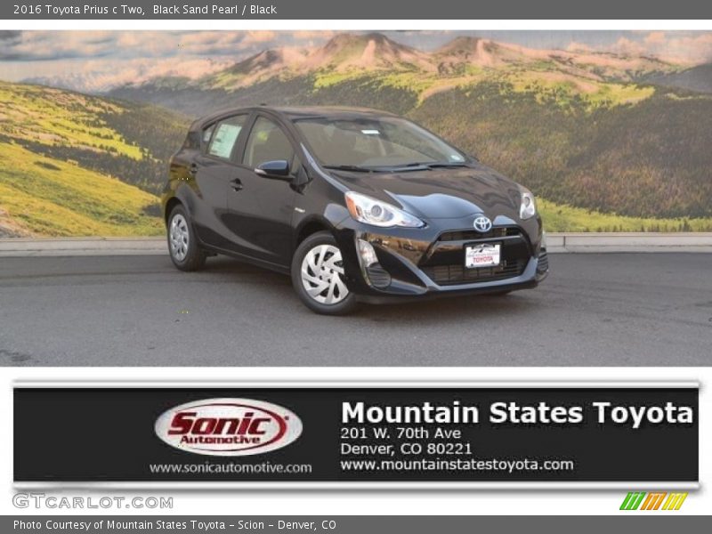 Black Sand Pearl / Black 2016 Toyota Prius c Two