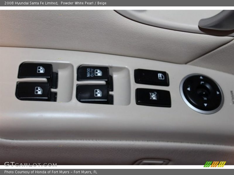 Powder White Pearl / Beige 2008 Hyundai Santa Fe Limited