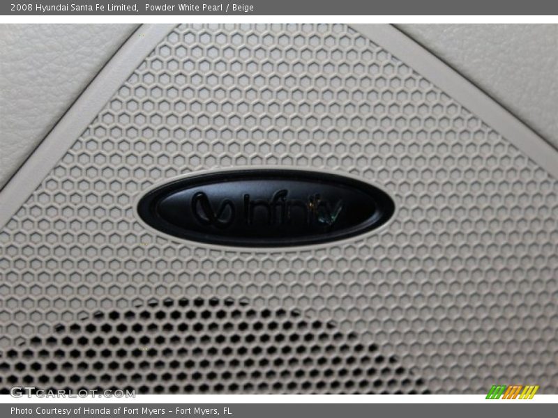 Powder White Pearl / Beige 2008 Hyundai Santa Fe Limited