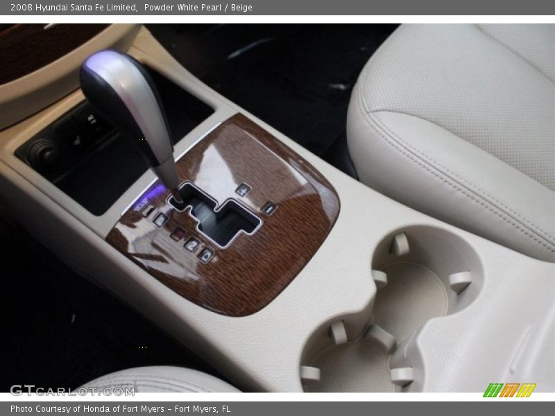 Powder White Pearl / Beige 2008 Hyundai Santa Fe Limited