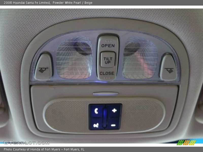 Powder White Pearl / Beige 2008 Hyundai Santa Fe Limited