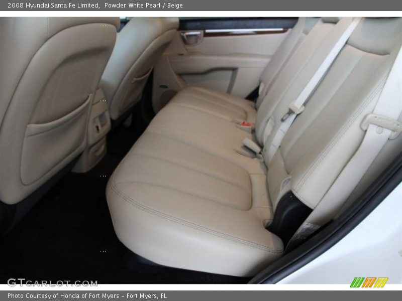 Powder White Pearl / Beige 2008 Hyundai Santa Fe Limited