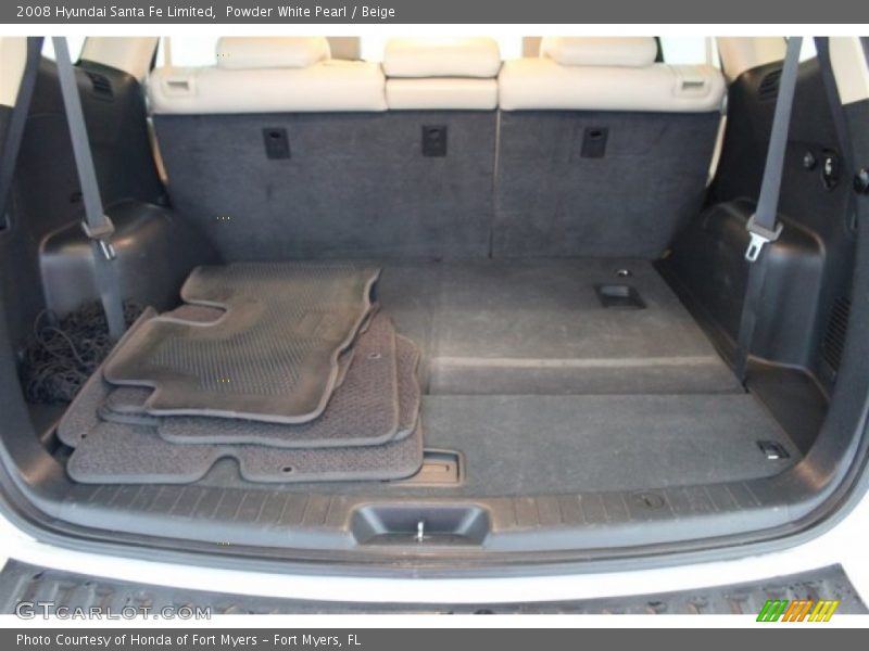 Powder White Pearl / Beige 2008 Hyundai Santa Fe Limited