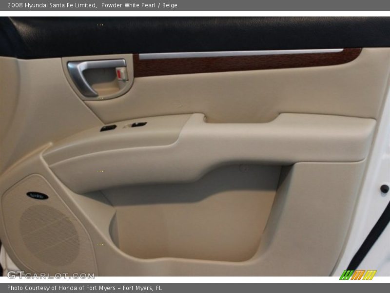 Powder White Pearl / Beige 2008 Hyundai Santa Fe Limited