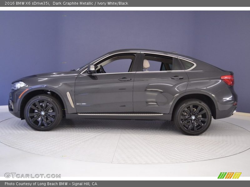 Dark Graphite Metallic / Ivory White/Black 2016 BMW X6 sDrive35i