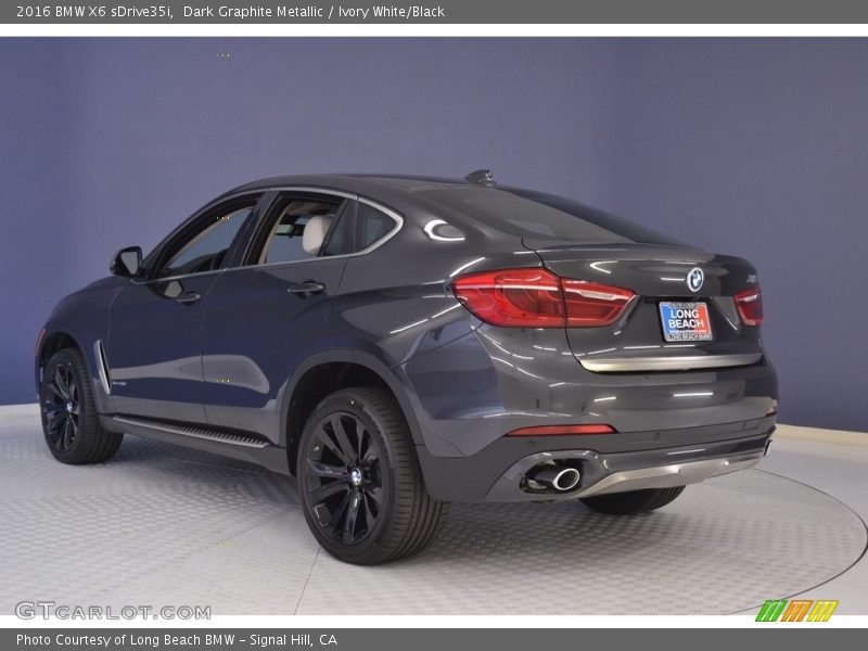 Dark Graphite Metallic / Ivory White/Black 2016 BMW X6 sDrive35i