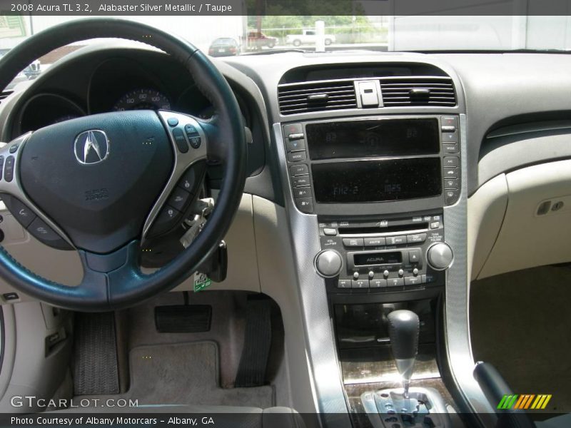 Alabaster Silver Metallic / Taupe 2008 Acura TL 3.2