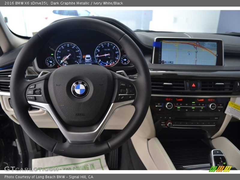 Dark Graphite Metallic / Ivory White/Black 2016 BMW X6 sDrive35i