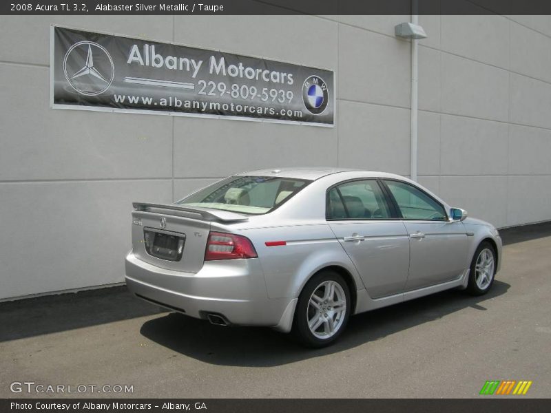 Alabaster Silver Metallic / Taupe 2008 Acura TL 3.2