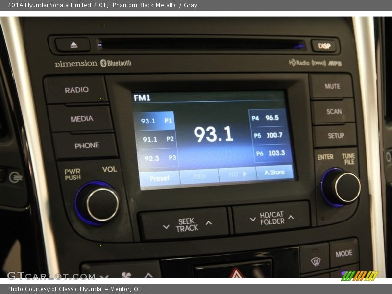 Phantom Black Metallic / Gray 2014 Hyundai Sonata Limited 2.0T