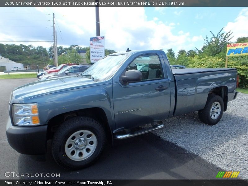 Blue Granite Metallic / Dark Titanium 2008 Chevrolet Silverado 1500 Work Truck Regular Cab 4x4