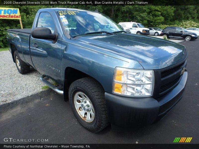 Front 3/4 View of 2008 Silverado 1500 Work Truck Regular Cab 4x4