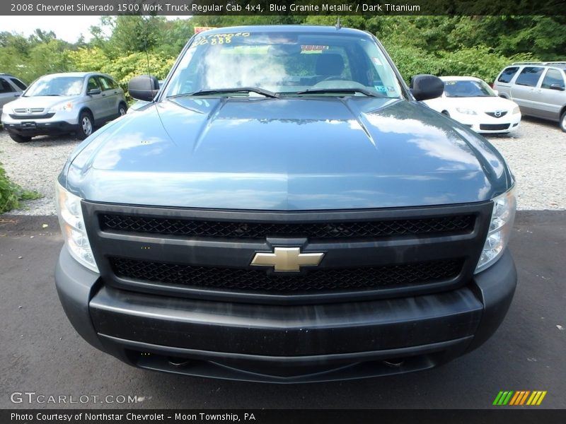 Blue Granite Metallic / Dark Titanium 2008 Chevrolet Silverado 1500 Work Truck Regular Cab 4x4