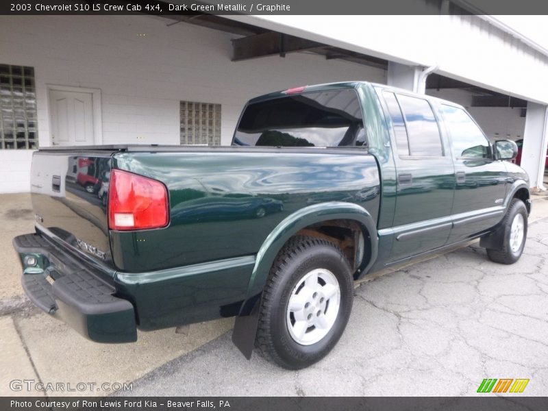 Dark Green Metallic / Graphite 2003 Chevrolet S10 LS Crew Cab 4x4