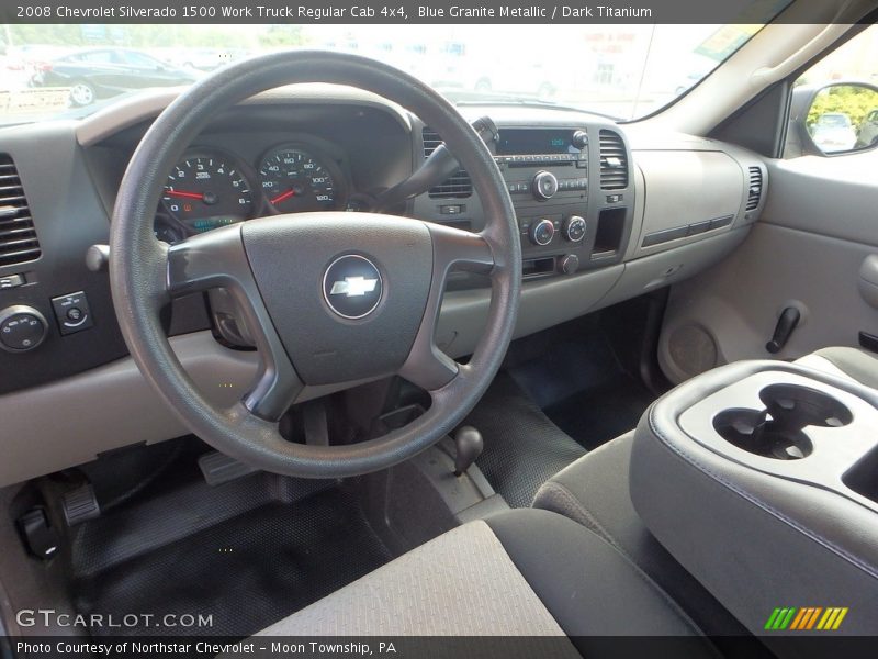 Blue Granite Metallic / Dark Titanium 2008 Chevrolet Silverado 1500 Work Truck Regular Cab 4x4