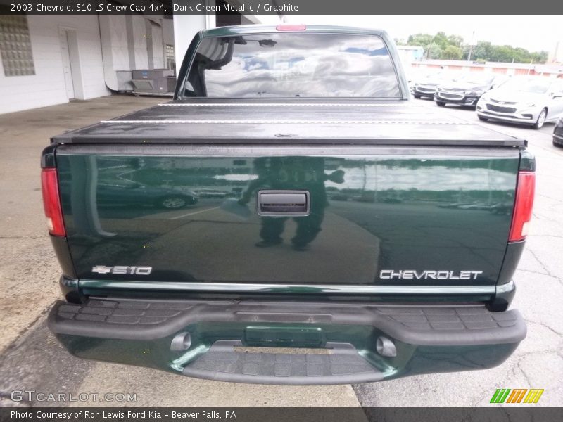 Dark Green Metallic / Graphite 2003 Chevrolet S10 LS Crew Cab 4x4