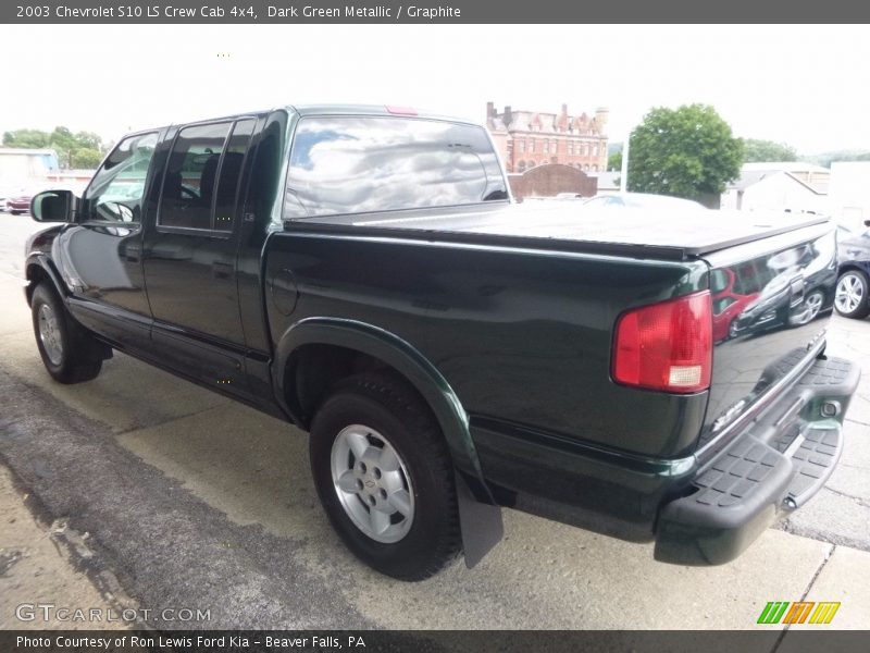 Dark Green Metallic / Graphite 2003 Chevrolet S10 LS Crew Cab 4x4
