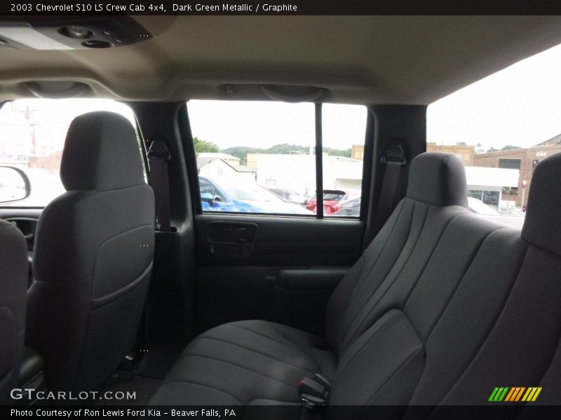 Dark Green Metallic / Graphite 2003 Chevrolet S10 LS Crew Cab 4x4