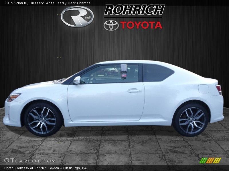 Blizzard White Pearl / Dark Charcoal 2015 Scion tC