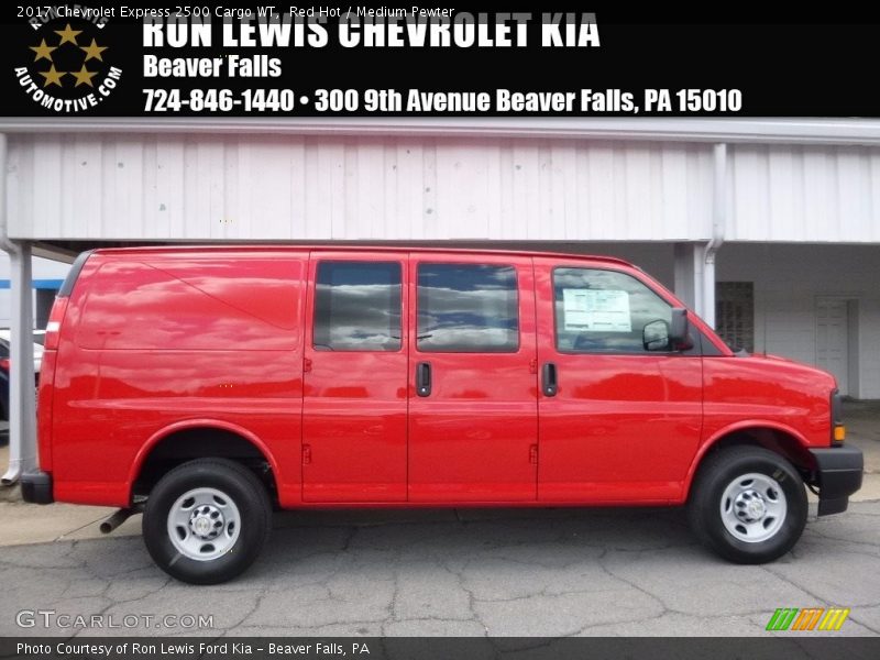 Red Hot / Medium Pewter 2017 Chevrolet Express 2500 Cargo WT
