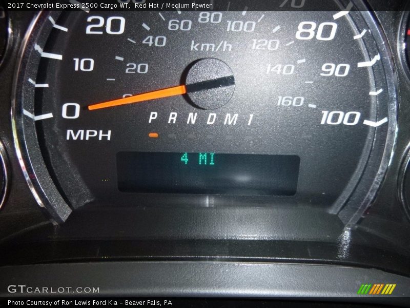 Red Hot / Medium Pewter 2017 Chevrolet Express 2500 Cargo WT