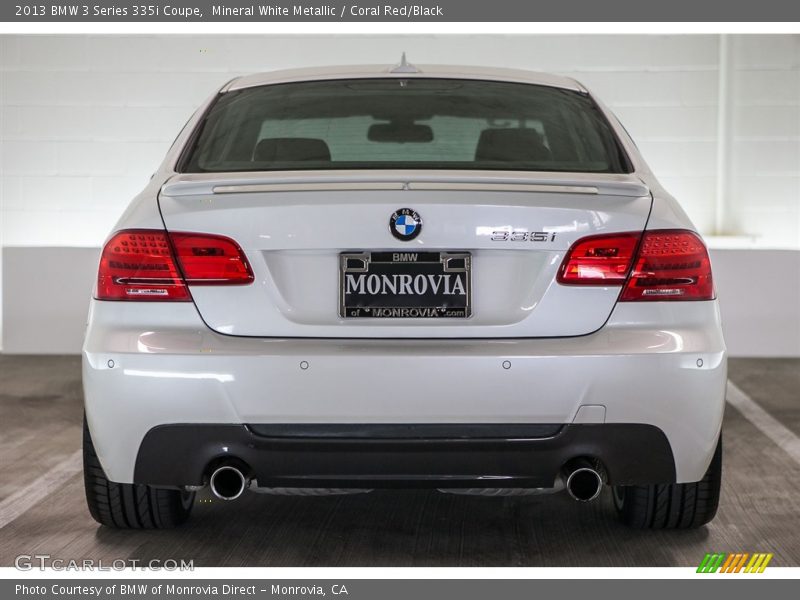 Mineral White Metallic / Coral Red/Black 2013 BMW 3 Series 335i Coupe