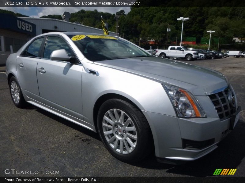 Radiant Silver Metallic / Ebony/Ebony 2012 Cadillac CTS 4 3.0 AWD Sedan