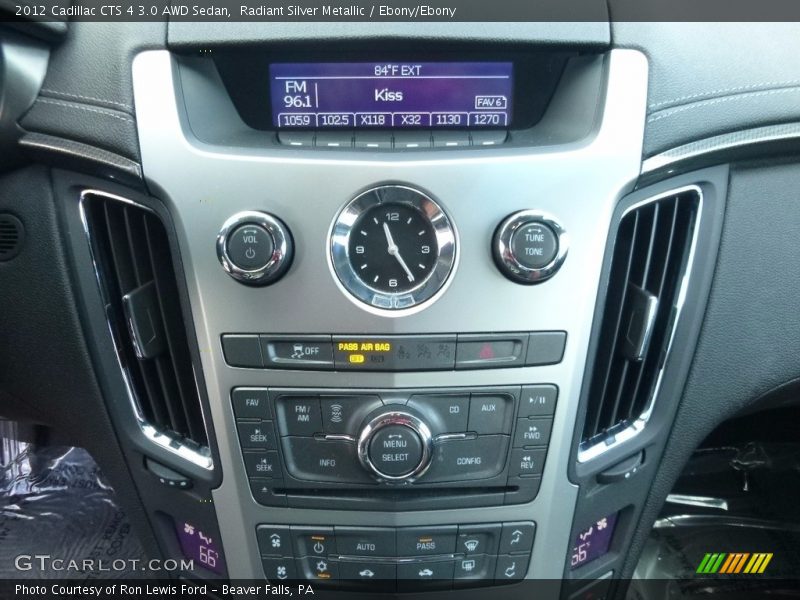 Radiant Silver Metallic / Ebony/Ebony 2012 Cadillac CTS 4 3.0 AWD Sedan