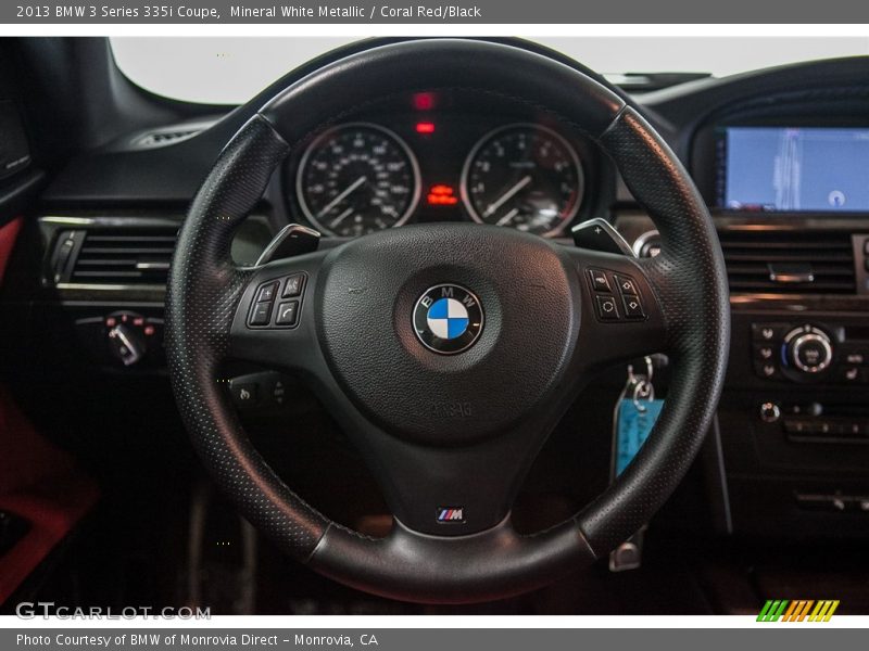 Mineral White Metallic / Coral Red/Black 2013 BMW 3 Series 335i Coupe