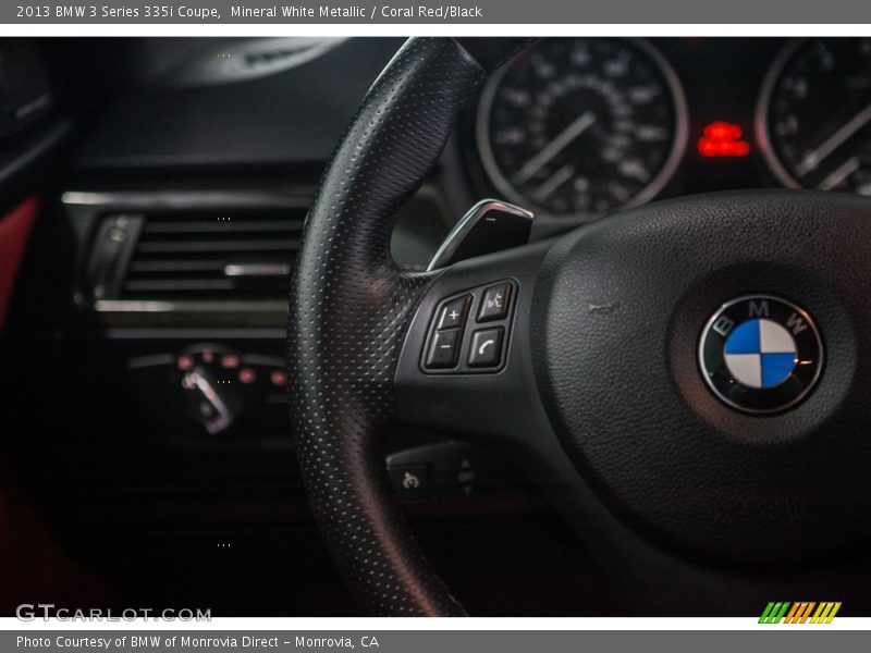 Mineral White Metallic / Coral Red/Black 2013 BMW 3 Series 335i Coupe