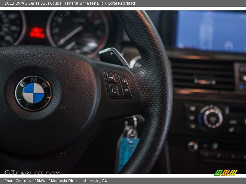 Mineral White Metallic / Coral Red/Black 2013 BMW 3 Series 335i Coupe