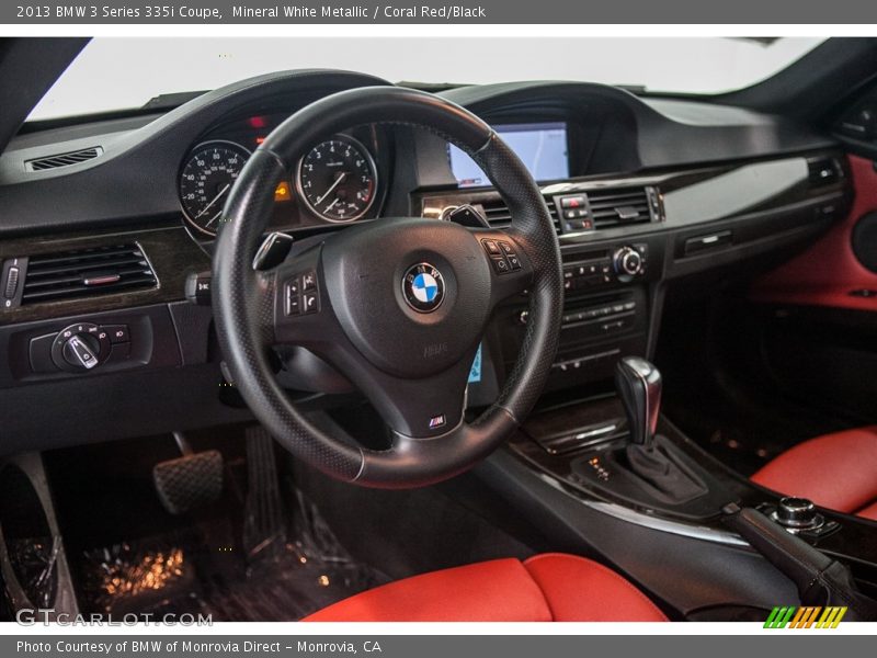 Mineral White Metallic / Coral Red/Black 2013 BMW 3 Series 335i Coupe