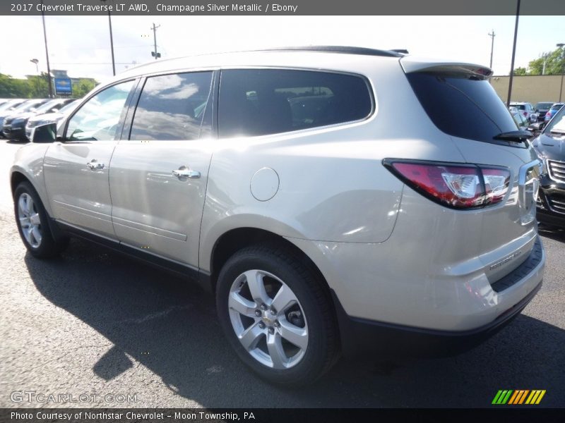 Champagne Silver Metallic / Ebony 2017 Chevrolet Traverse LT AWD