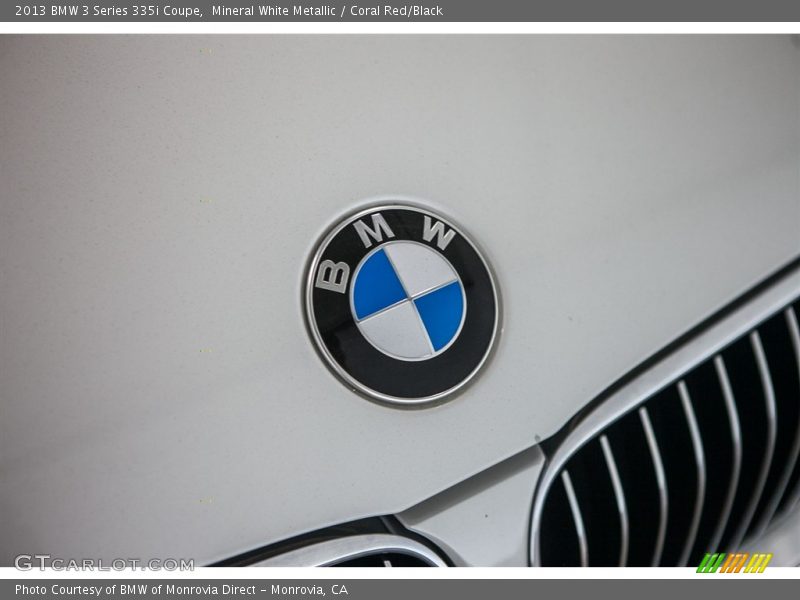 Mineral White Metallic / Coral Red/Black 2013 BMW 3 Series 335i Coupe