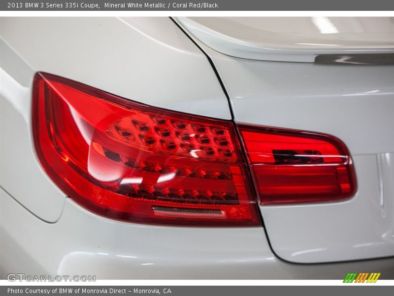 Mineral White Metallic / Coral Red/Black 2013 BMW 3 Series 335i Coupe