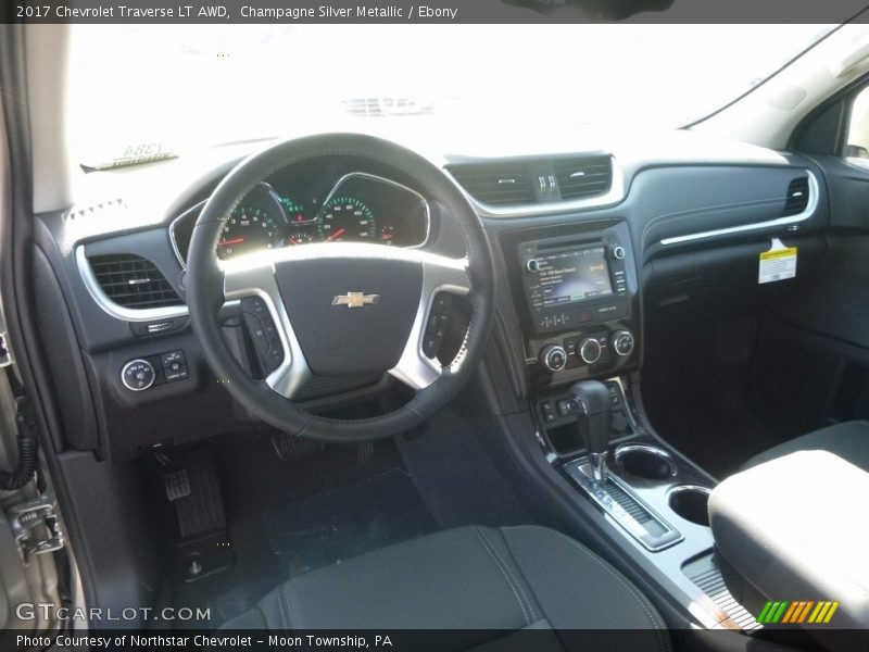 Champagne Silver Metallic / Ebony 2017 Chevrolet Traverse LT AWD